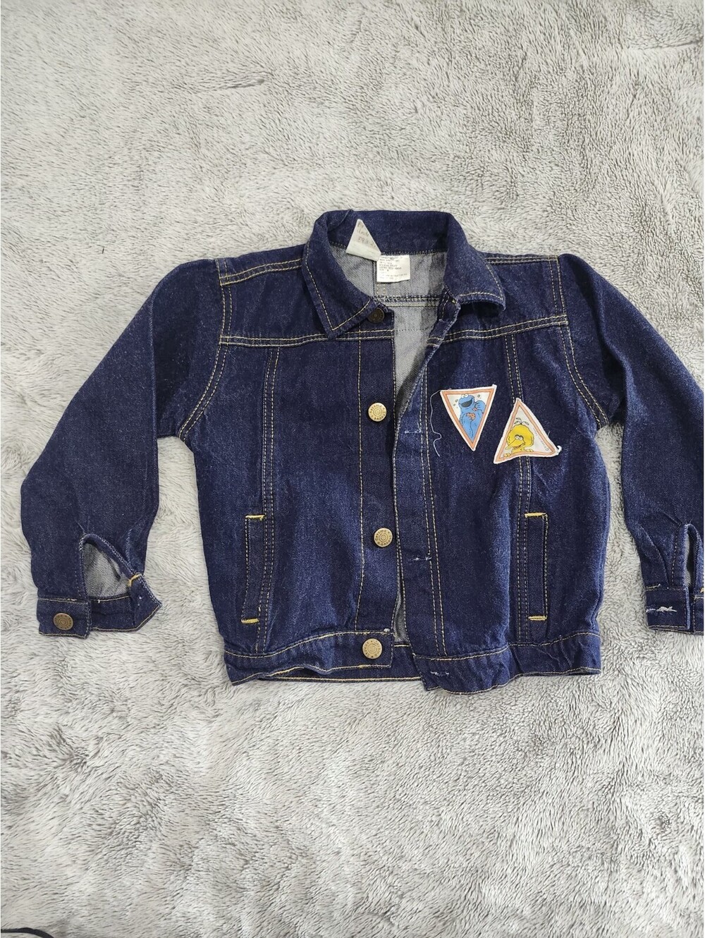 Vintage 1980s Seasame Street Kids Jean Jacket Rare Size 6